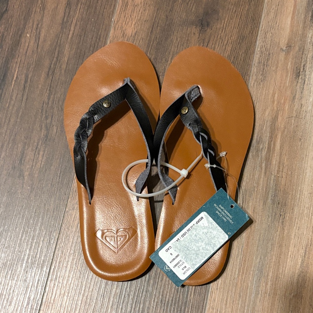 Roxy Black and Brown Women's Sandals
